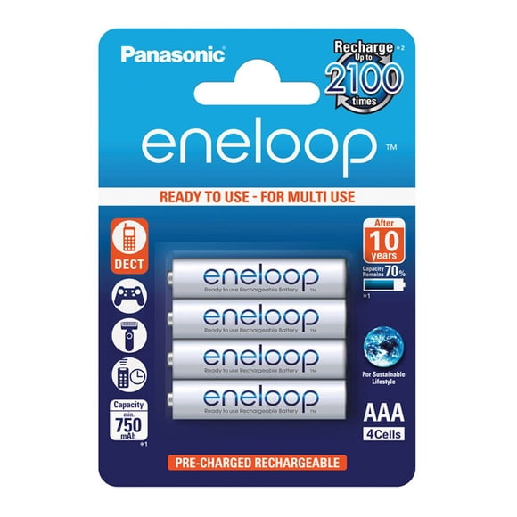 Batería Eneloop Micro AAA 750 mAh (paquete de 4)