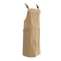 Magideal - Delantal De Cocina, Delantal Con Pechera Alta, Ropa De Trabajo Para Restaurante Y Café, Delantal De Bolsillo Para Chef, Para Jardinería, Elaboración , Marrón