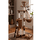 thumbnail image 5 of Torre Arbol Rascador Gatos  BelugTerciopelo Con Casa Y Cuna Color Caqui, 5 of 5