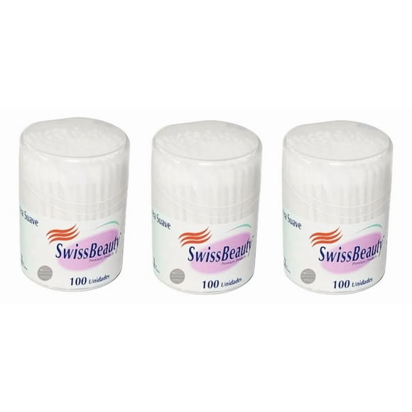 Swiss Beauty Cotonitos Extra Suaves 100 Unidades X 3