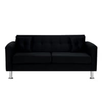 Bodevir - Sofa New Retro 3C Felpa 12 Negro