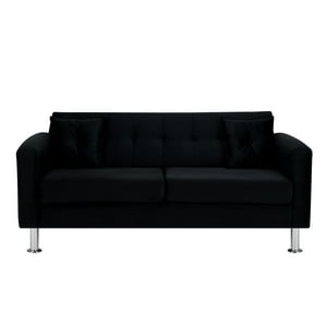 Bodevir - Sofa New Retro 3C Felpa 12 Negro