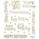 thumbnail image 1 of Pegatinas Bundle of Fun de lámina dorada con texto “¡Feliz cumpleaños!” en estilo cursiva, 1 of 1