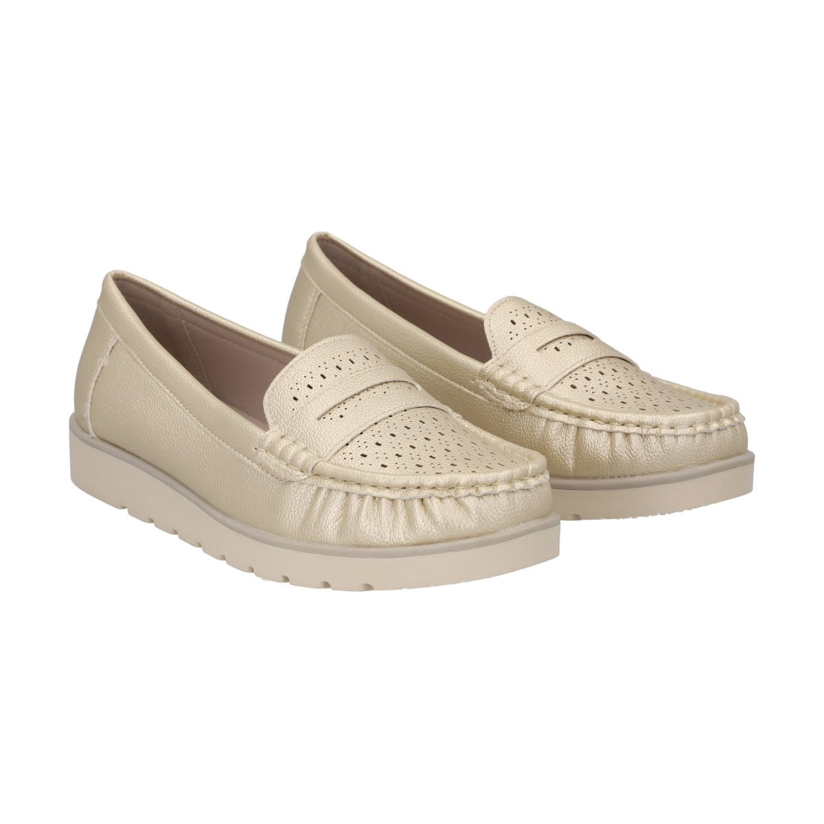 Mocasín Mujer Dorado Sonia Police