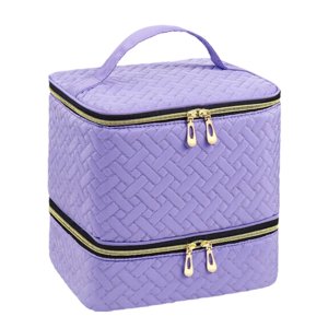 Ioensy - Bolsa Organizadora De Esmalte De Uñas, Bolsa De Transporte De Viaje Para Mujer, Regalo Cosmético Violeta