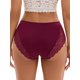 thumbnail image 3 of INSPIRE CHIC Ropa Interior de Mujer Regreso a Clases Encaje de Cintura Media Cómodos Calzoncillos, Disponibles en Talla Grande L Rojo Vino, 3 of 5