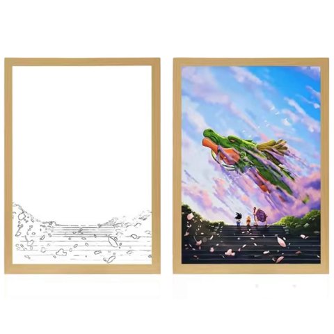 Lelumania - Cuadro Led De Shen Long 23X18Cm