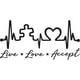 thumbnail image 1 of Sticker Live Love Accept Autism Awareness Tea Auto Camioneta, 1 of 3