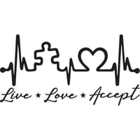 Rienda Libre - Sticker Live Love Accept Autism Awareness Tea Auto Camioneta
