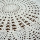 thumbnail image 4 of Mantel de algodón tejido a crochet, redondo, beige, hecho a mano, con encaje vintage, para comedor y cocina., 4 of 6