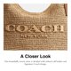 thumbnail image 5 of Bolso de Hombro Coach Brooklyn de Paja Natural 40 cm, 5 of 7