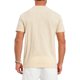 thumbnail image 3 of INSPIRE CHIC Camisa Henley de Manga Corta con Textura Retro para Hombre, Botones Abajo, Exterior, 2XL Beige, 3 of 5