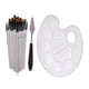 thumbnail image 4 of Juego De Cepillos De Pelo De Nailon Con Punta Redonda De 12 Piezas Con Raspador De Mezcla De Paleta, 4 of 5