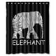 thumbnail image 1 of Cortina de ducha de elefante con ganchos, tamaño 60 x 72 pulgadas, 1 of 3