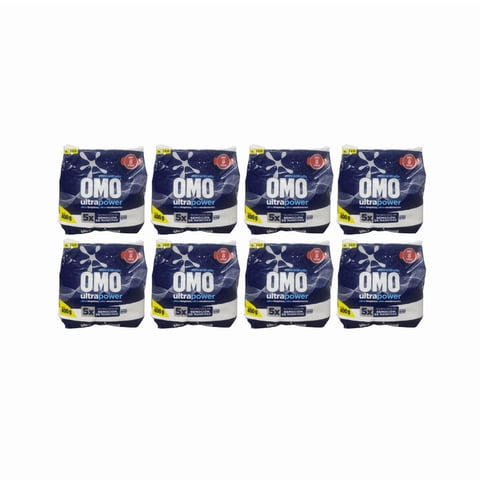 Pack 8 Unidades Detergentes En Polvo Omo Ultrapower 400 Grs