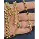 thumbnail image 5 of Collar rosario IMPRESSIVE con cuentas chapadas en oro de 14k, 5 of 9