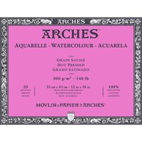 Block Acuarela Arches 300Gr Grano Satinado 20 Hojas 31X41 Cm