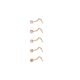thumbnail image 2 of Set 5 Piercing Oro rosa Acero Tipo S Nariz Zirconia Nostril, 2 of 3
