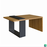 Be Design - Mesa De Centro Nórdica Boho Miel Negro 90Cm