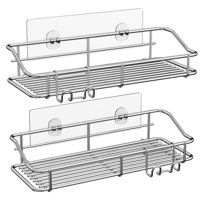 Estante De Almacenamiento Nieifi De Acero Inoxidable Shower Caddy, Paquete De 2