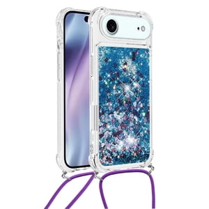 Funda Foxdock Para Iphone 17 Air Con Cuerda Ajustable, Brillo Líquido, Protección Antigolpes Y Lente – Ideal Para Regalo