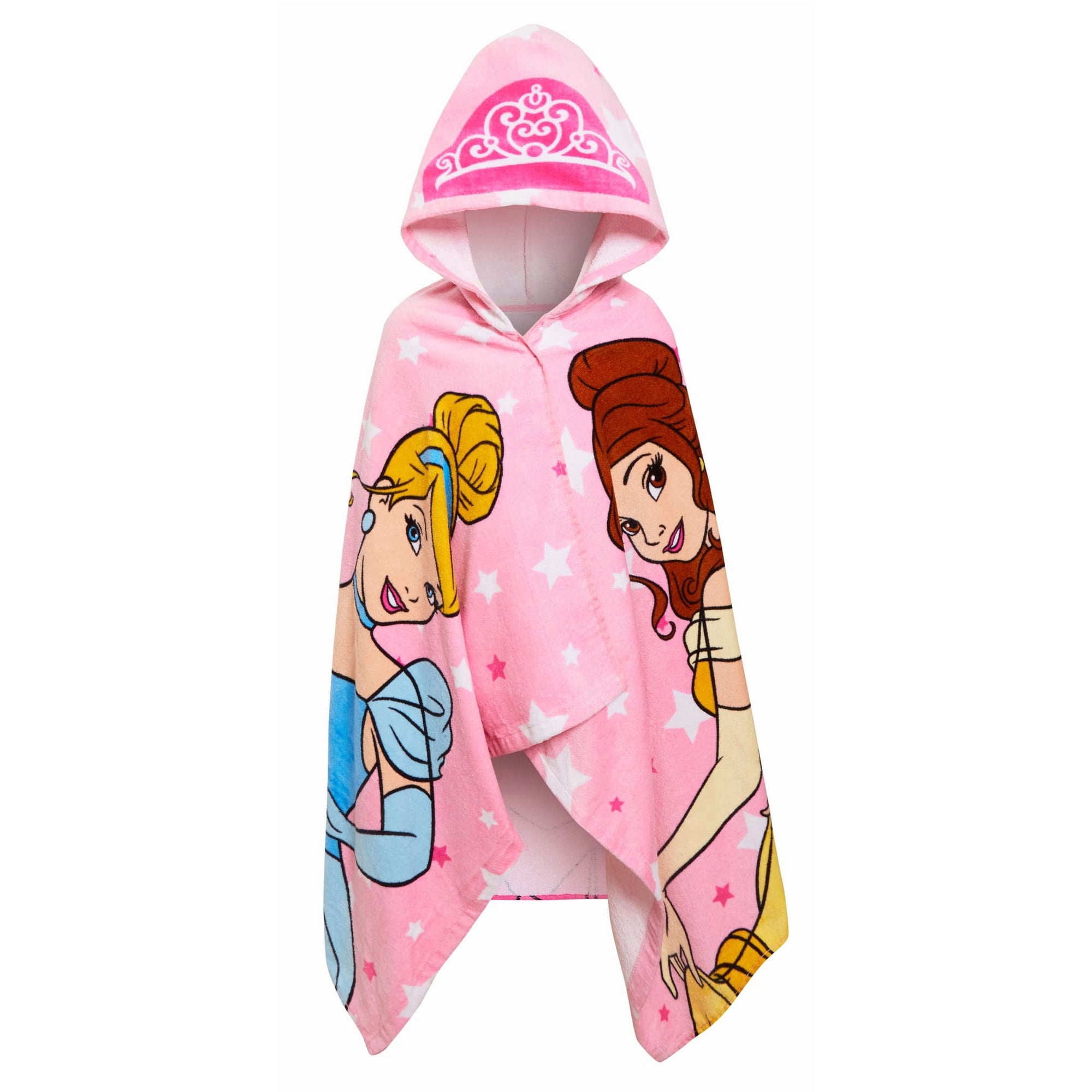 Toalla Con Capucha Disney Princess 100% Algodón Para Niñas