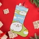 thumbnail image 4 of Molang Tema: Calcetines de Navidad, fino lino blanco para colgar en escaleras y chimenea, decoración navideña para el hogar, regalo de Navidad. 45cm × 32cm, 4 of 5