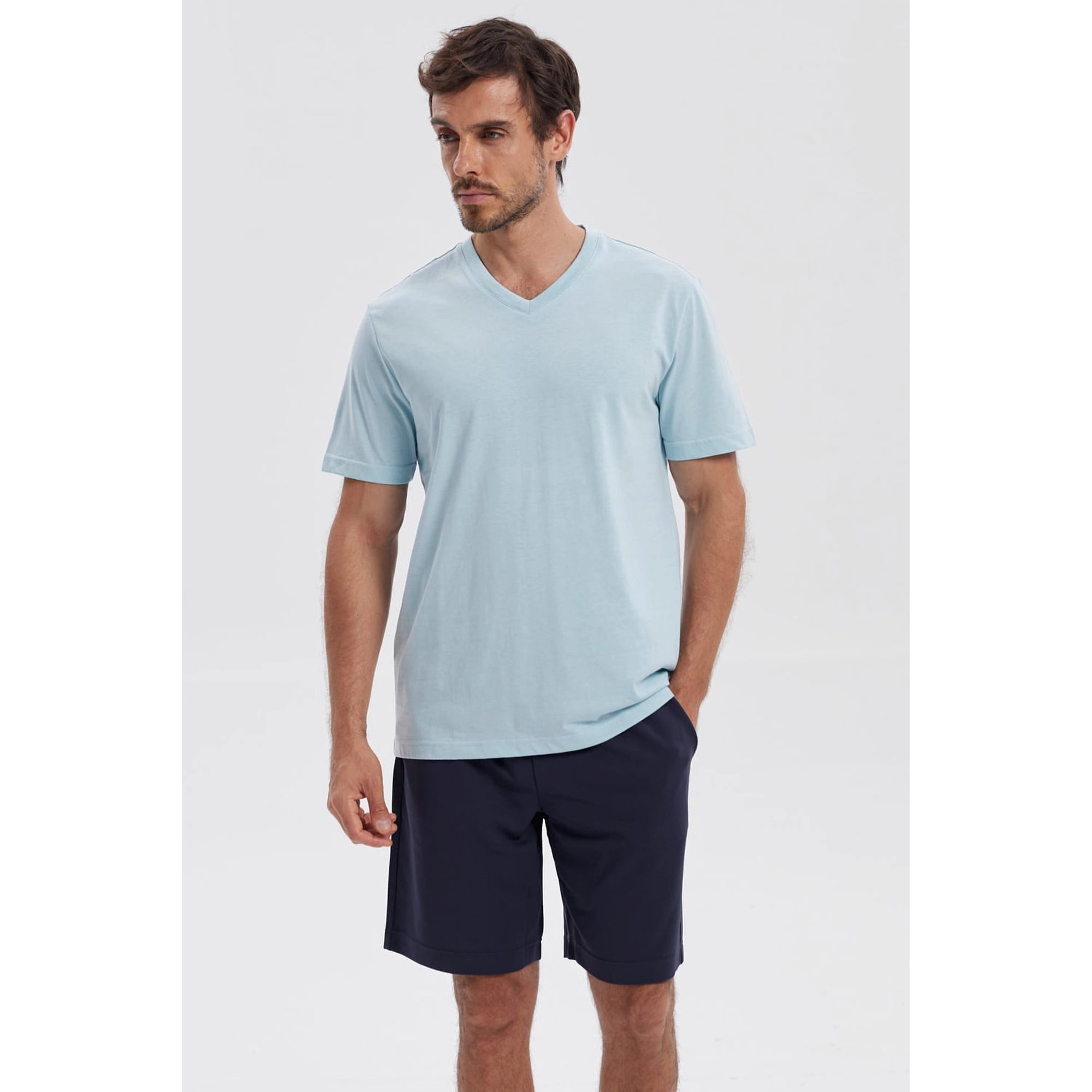 Fashionspark - Polera Hombre Básica Celeste