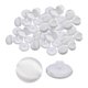 thumbnail image 1 of Uxcell 50 piezas de botones de satén 0.5" Botones redondos cubiertos de satén suave con vástago para vestido de novia, blanco, 1 of 7