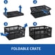 thumbnail image 4 of Cajas de almacenamiento plegables Aebeky de plástico de 30 litros, paquete de 3, negras, 4 of 9