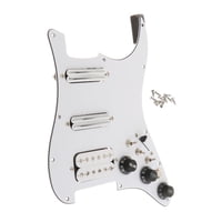 Magideal - Piezas De Repuesto Para Pastillas St Pickguard Ssh Precableadas, Pieza De Repuesto Para Guitarra, Placa Rascadora Para Accesorios De Guitarra Modernos Blanco