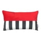 thumbnail image 1 of Funda Cojin Decorativo diseño Rojo Rayas Blanco y Negro 50x30, 1 of 3