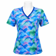 thumbnail image 1 of Delantal Mujer tela elasticada estampada. Combina con Azul Rey, 1 of 3