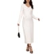 thumbnail image 1 of INSPIRE CHIC Vestido de Maternidad Ajustado de Punto Canalé de Manga Larga XL Beige, 1 of 6