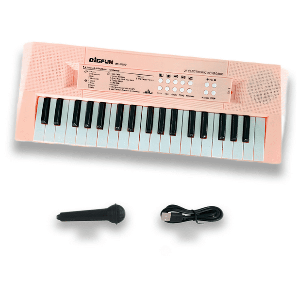 37 Keys Electric Kids Piano With Microphone, Musical Toy Piano For Kids Ages 3-5, Portable Electronic Keyboard Piano Learning Toys For 3 4 5 6 Year Old Boys Girls For Birthday Gifts