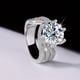 thumbnail image 1 of 925 Sterling Silver 5 Carat Moissanite Ring - Luxurious Faux Diamond Inlay for Commemorative, Birthday, Wedding, Engagement, and Proposal Gifts, 1 of 5