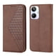 thumbnail image 4 of Funda Flip FOXDOCK para Realme 10 4G , Estilo Billetera con Diseño Rombo, Correa de Mano y Soporte, Uso Diario, 4 of 6