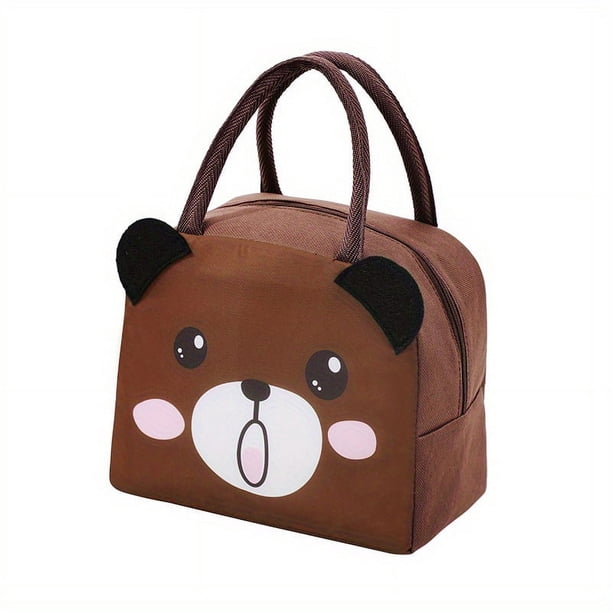 1pc 3D Three-dimensional Lunch Bag, Cute Cartoon Lunch Bag, Lunch Box Bag, Handbag, Storage Insulation Bag, Canvas Lunch Box Bag