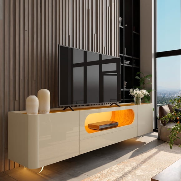 Rack 50" Nobre Pata De Vidrio Natural