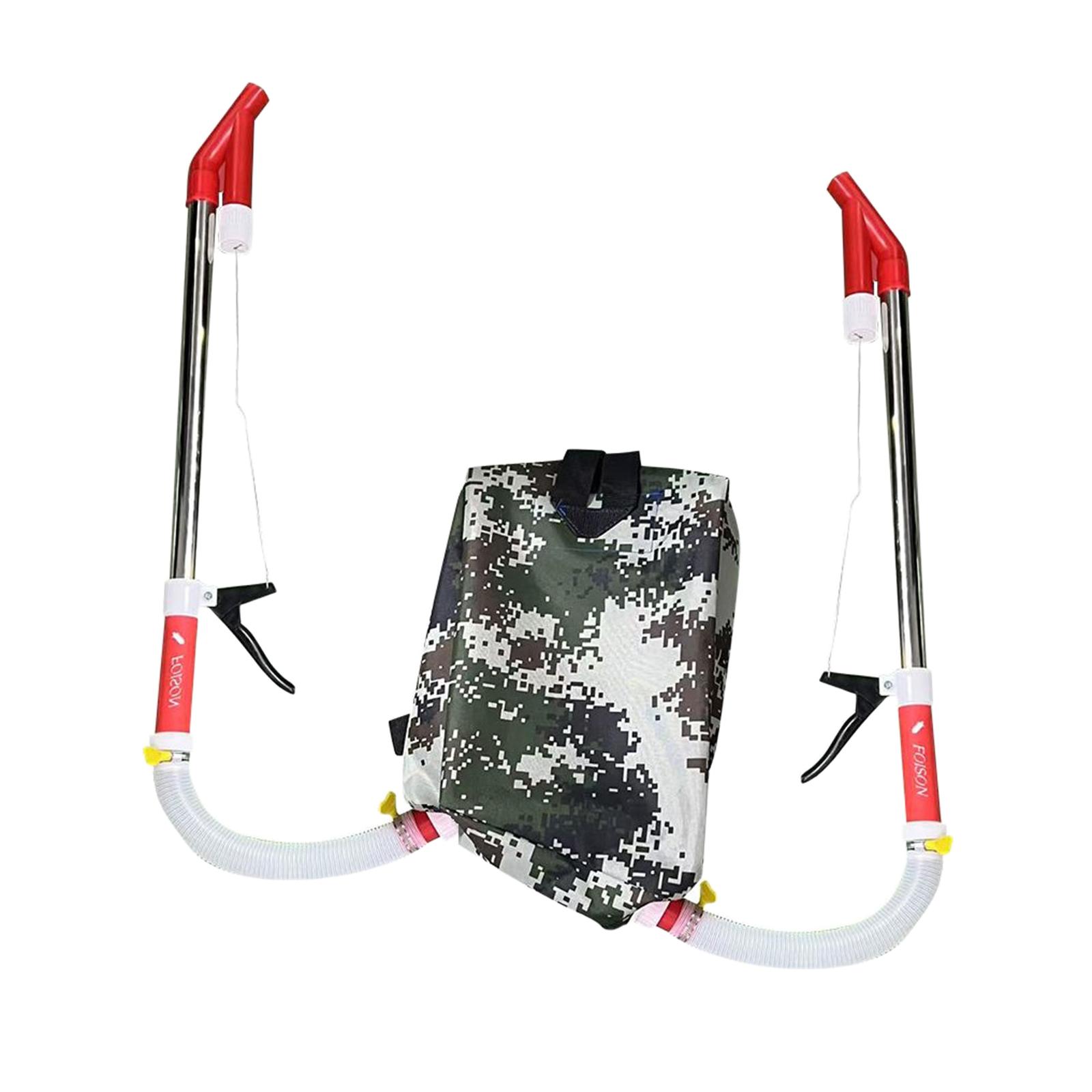 Magideal - Distribuidor De Fertilizantes, Aplicador De Fertilizantes, Dispensador Portátil De Esparcidor De Estiércol Para Cubrir El Césped Con Maíz En El Jardín Tubo Doble