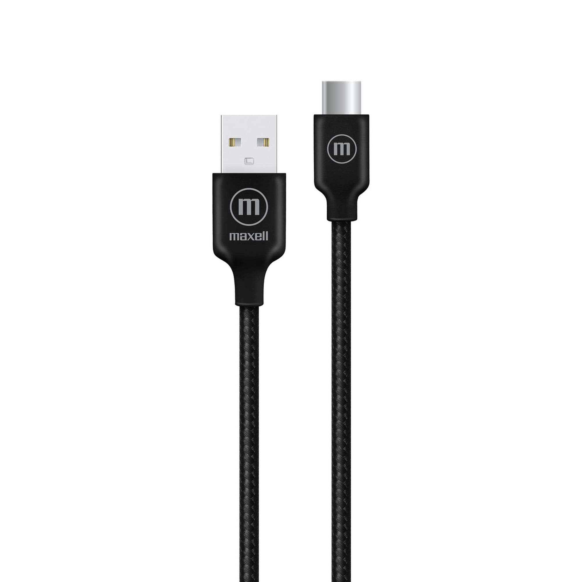 Cable Trenzado Usb A Usb-c Maxell 2 Metros Carga Rápida Negro