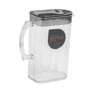 Bothyi - Jarra De Agua, Regalo De Verano, Jarra Para Nevera, Para Limonada, Agua Fría Y Caliente, Té Helado, Negra, Rectangular