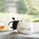 thumbnail image 4 of Juego de 2 tazas de café Koolkatkoo Cute Cat Ceramic de 350 ml, color negro y blanco, 4 of 6