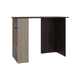 thumbnail image 1 of Escritorio Con Biblioteca Lateral 100X75X45 Cm Café Oscuro Y Beige, 1 of 8
