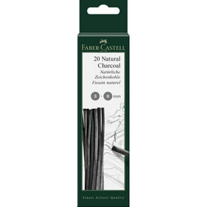 Sets 20 Barras Carboncillo Natural Pitt Faber Castell 3-6Mm