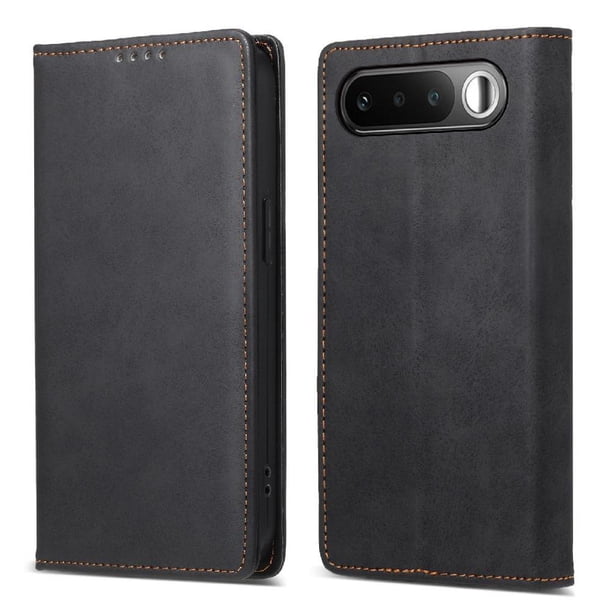 Funda tipo cartera con bloqueo RFID para Realme 16 Con tapa abatible, portatarjetas, cierre magnético, TPU y soporte Negro