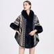 thumbnail image 1 of 25.60"X64.96" Imitation Rabbit Fur Shawl Scarf Collar Imitation Cashmere Cloak Winter Cold And Warm Shawl Wrap, 1 of 5