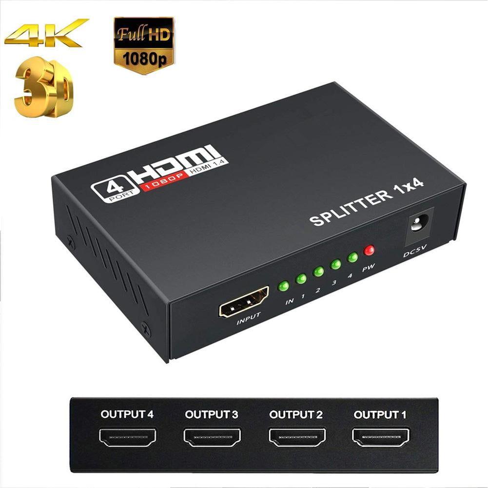 Vizmark - Splitter Hdmi 1 Entrada 4 Salidas 1080p 3d Ver1.4 4k