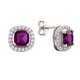 thumbnail image 1 of Aretes Elegant Confetti Juliet 18k Oro Halo Almohadilla, 1 of 10