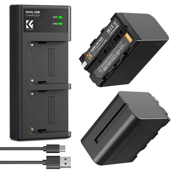 Kit Cargador Dual + 2 Baterías Np-f970